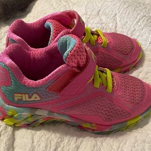 Fila Kids' Pink and Yellow Sneakers